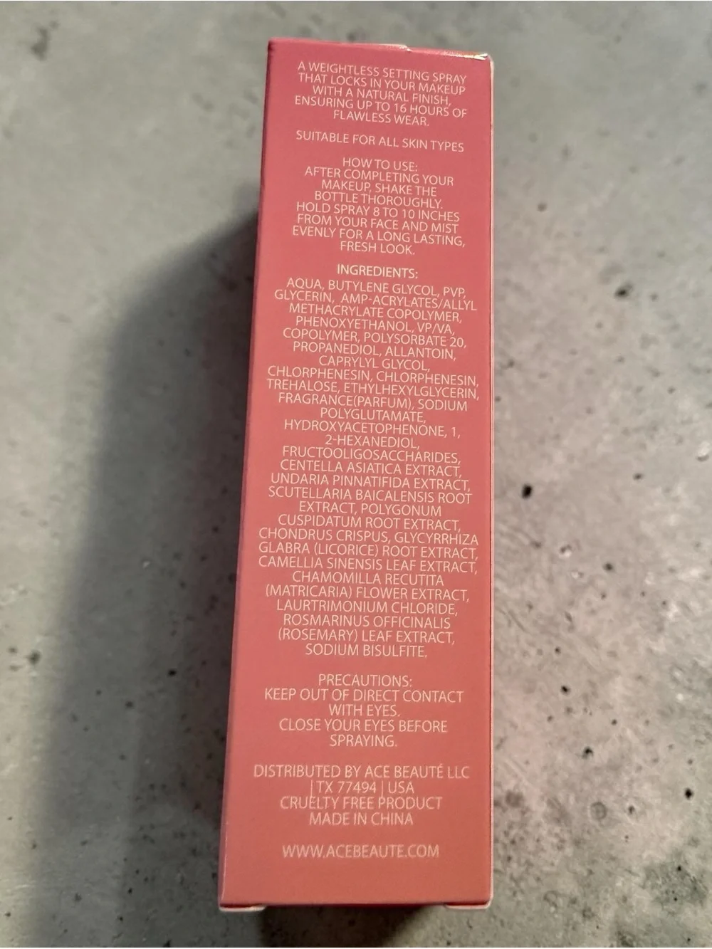 ☀️ ACE Beauté Set Lock Setting Spray 100ml Full Size Makeup Setting Mist NIB
